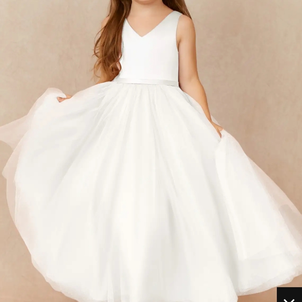 Elegant White Kids Dress